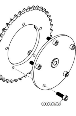 Red Bowling Lower Elevator Gear Assembly - Model 2023-02
